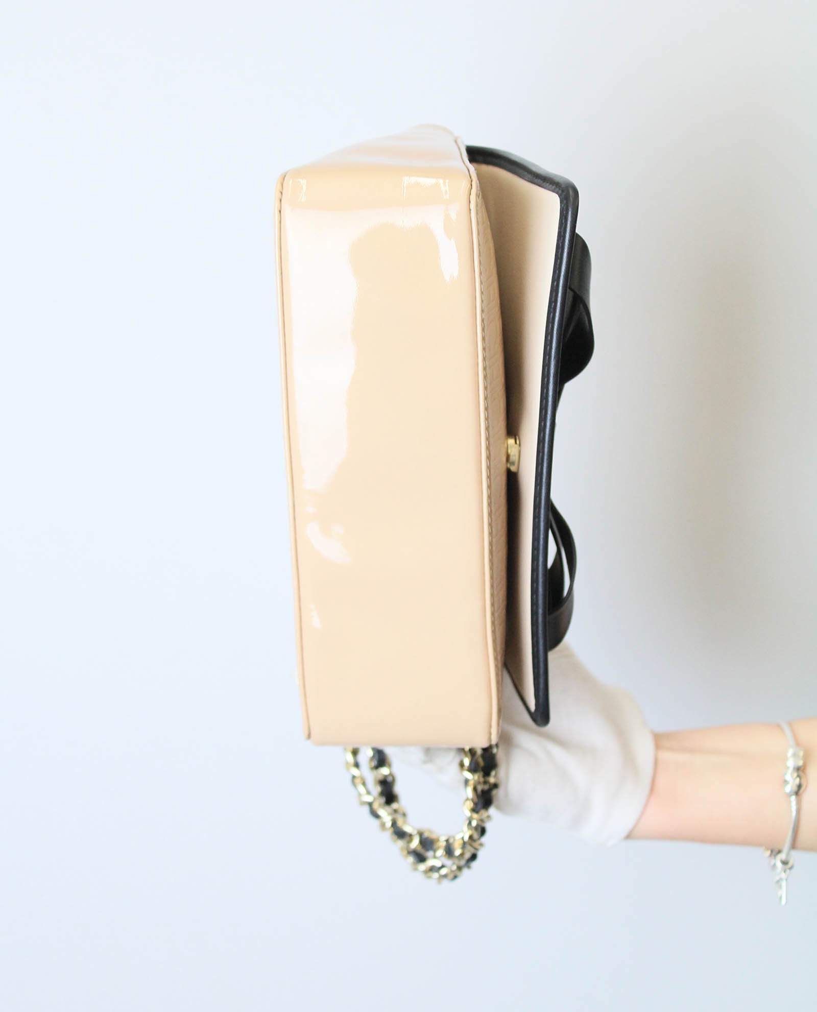 Masa Bag, 260&euro;, Beige, Cuero - Charol, Vista superior